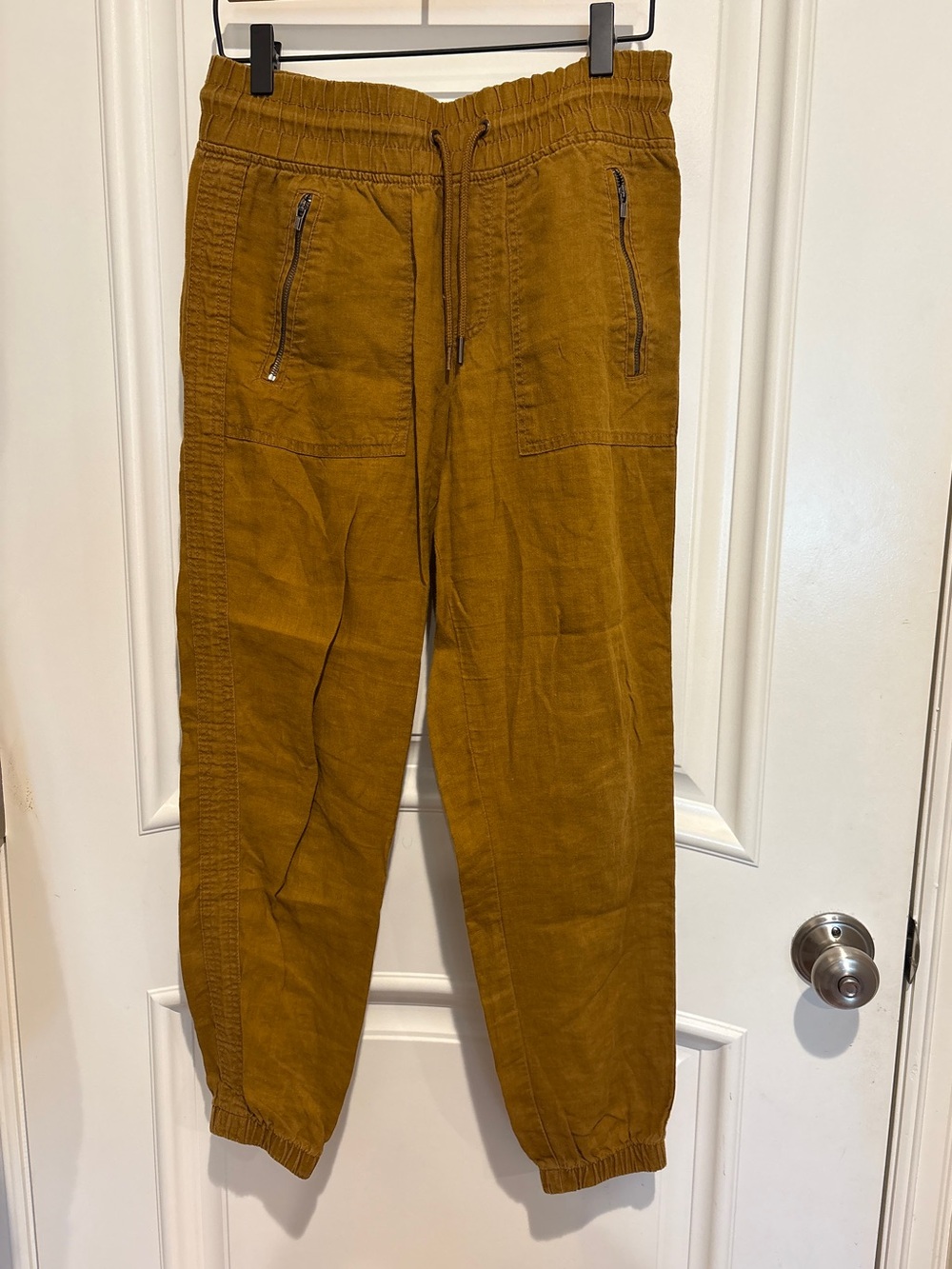 Athleta Cabo Linen Jogger Mustard Size 0